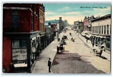 1911 Main Street Union City Exterior Building Stores Horse Pennsylvania Postcard picture