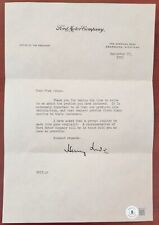 Henry Ford II signed 1957 Ford Motor Company letter BAS autographed w/ envelope picture