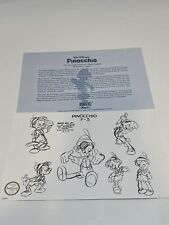 Vintage Pinocchio Disey F-3 Character Model Sheet Dept Animation Production picture