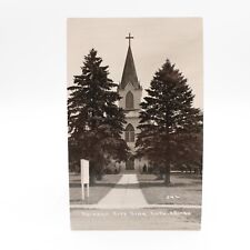 Chisago City Minnesota  Zion Lutheran Church Postcard  Vintage RPPC 1954 picture