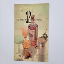 Vintage 1958-1960 SOUTHERN COMFORT Booklet How to Make 32 Most Popular Drinks picture