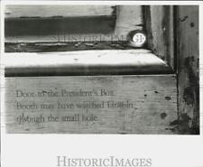 1970 Press Photo President Lincoln's box door at Ford's Theatre - lry02953 picture