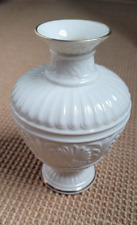 Lenox Athenian Collection 9 Inch Vase Ivory Fine Bone China USA Gold Trim EUC picture