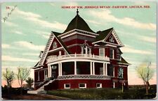Home of William Jennings Bryan, Fairview, Lincoln, Nebraska - Postcard picture