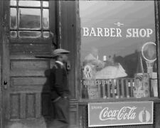 Chicago, Illinois Barber shop Coca-Cola sign Vintage Old Photo 8.5 x 11 Reprints picture