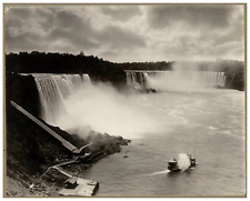 North America, the general appearance of Niagara Falls Vintage print, Silver  picture