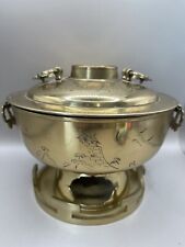 Vintage Hong Kong Brass Hot Pot Steamer Grill for Wing On co inc San Francisco picture
