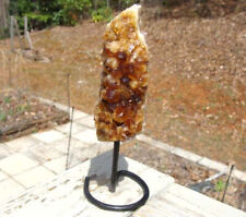 Citrine Cluster On A Metal Stand  From Brazil-1 lb--Exc. Deep Color-Large Points picture