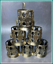 6 pieces Vintage 1950's USSR PODSTAKANNIK MELCHIOR Russian Tea Glass Holder #255 picture