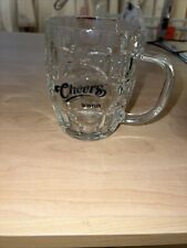Cheers Boston Beer Barrel Mug Clear Dimpled Glass 16 ounces picture