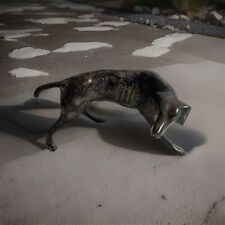 Vtg Metal Sculpture Dog Figurine Greyhound Whippet Statue 6 Inch picture