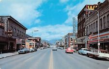 La Grande OR Oregon Main Street Downtown 1960s Vtg Postcard A15 picture