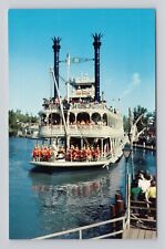 Postcard Disneyland Down the Great Rivers of America C-9 Mark Twain Paddle-wheel picture