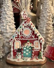 Christmas Gingerbread House 9” Led Glittery  Darling House  picture