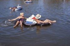 ON THE LAKE 35mm FOUND Family SLIDE Vintage COLOR ORIGINAL Photo 21 T 67 S picture