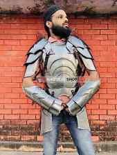 Medieval Half body plated cuirass & pauldrons 18 gauge SCA -  Half body armor  picture