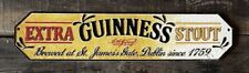 GUINNESS Extra Stout, Brewed at St. James Gate Cast Iron Beer Sign, 5” x 22” picture