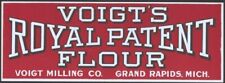 Vintage Flour Poster Original Voigt's Royal Patent Cooking Baking Sign 1930s picture
