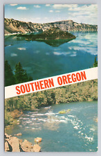 Postcard Southern OR Wizard Island Crater Lake Oregon The Rogue River picture