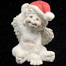 Vintage Cast Art Dreamcicles “Santa’s Little Helper” Cherub Figurine 3”T 3.5”W picture