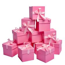 6”×6”×6”Pink Gift Boxes with Lids12 Pcs Beautiful Squared Boxes with Ribbon P... picture