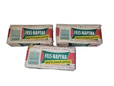 Vintage Lot Of 3 Bars Laundry Soap Fels-Naptha Clothing Stain Remover Cleaning picture