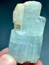 271 CT Natural Aquamarine DT Crystal With Feldspar Specimen From Skardu Pakistan picture