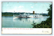 c1905 Day Boat Steamer Four Mile Point On The Hudson New York NY Postcard picture