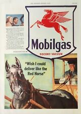 1941 Mobilgas Mobiloil Socony Vacuum Vintage Ad wish i could deliver a horse picture