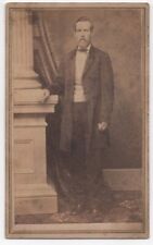 ANTIQUE CDV CIRCA 1860s WM. S. PENDLETON HANDSOME BEARDED MAN IN SUIT NEW YORK picture