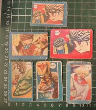 BS1) 70's Malaysia Trading Cards ~ Japanese Manga Menko WATARI NINJA BOY mix x 6 picture