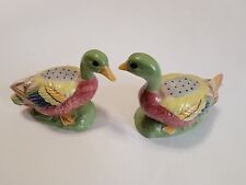 Vintage 1980's Mallard Duck Figurines Ceramic Handpainted w/ Beautiful color  picture