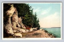 Mackinac Island MI-Michigan, South Boulevard, Antique, Vintage Souvenir Postcard picture