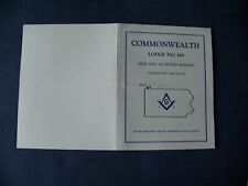 Erie Pennsylvania PA Commonwealth Lodge Free Mason 695 Masonic 1952 picture