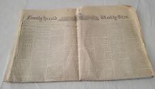 Antique 1883 Montreal Canada Family Herald & Weekly Star Newspaper  picture
