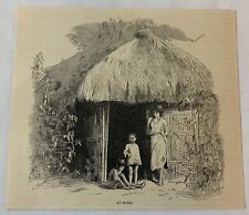 1886 magazine engraving ~  FAMILY AT HOME IN CENTRAL AMERICA picture