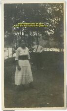1915 Photo Vermont VT Ludlow Lake Rescue Man Woman on Shore Elizabeth & Elliott picture