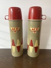 Vintage Ace Hardware Thermos 14” Vacuum Bottle King Seeley/ Pair (2) #9414 🔥🔥 picture