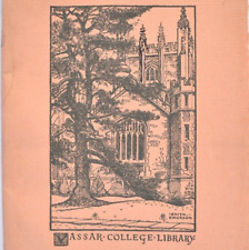 1940 Vassar College Library Brochure Handbook For Students Poughkeepsie New York picture