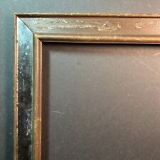 ANTIQUE MIRROR PICTURE FRAME 12 1/2 x 16 1/2 FITS 10 x 14 PHOTO GESSO BROWN RARE picture