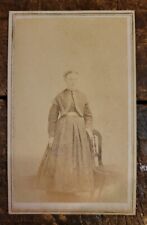 Antique CDV Card, Young Lady Standing - Civil War Era - Westerly R.I. picture