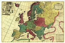 Europe Panoramic Map, Germany, England, Spain, Italy, etc. --- Modern Postcard picture