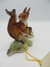 Hutschenreuther Porcelain Squirrel On Leaf Figurine Hans Achtziger w/Tags picture