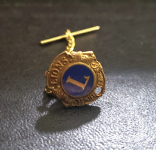 Vintage Lions Club Blue Enamel Tie Tack Pin #W030 picture