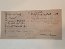 1854 antique PHILADELPHIA BANK EXCHANGE BANKNOTE check BROWNS & BOWEN #2 33340 picture