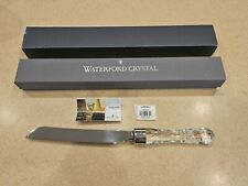 RARE WATERFORD CRYSTAL LISMORE WEDDING CAKE PIE SERRATED SERVING SILVER KNIFE picture