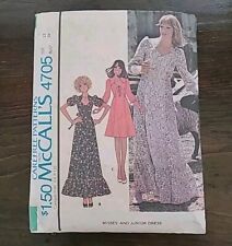 Vintage 70s McCall's 4705 Prairie Dress Sewing Pattern Gunne Sax Style- Sz12 B34 picture