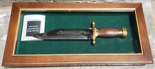 John Wayne Franklin Mint Bowie Knife Wood Case Display Collectible 🗡️🎁 No Key picture