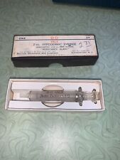 Vintage B-D Yale Hypodermic Syringe 2cc - 30m Resistance Glass with Box picture