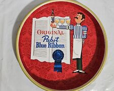 Vintage 1960s Original Pabst Blue Ribbon Metal Beer Serving Tray picture